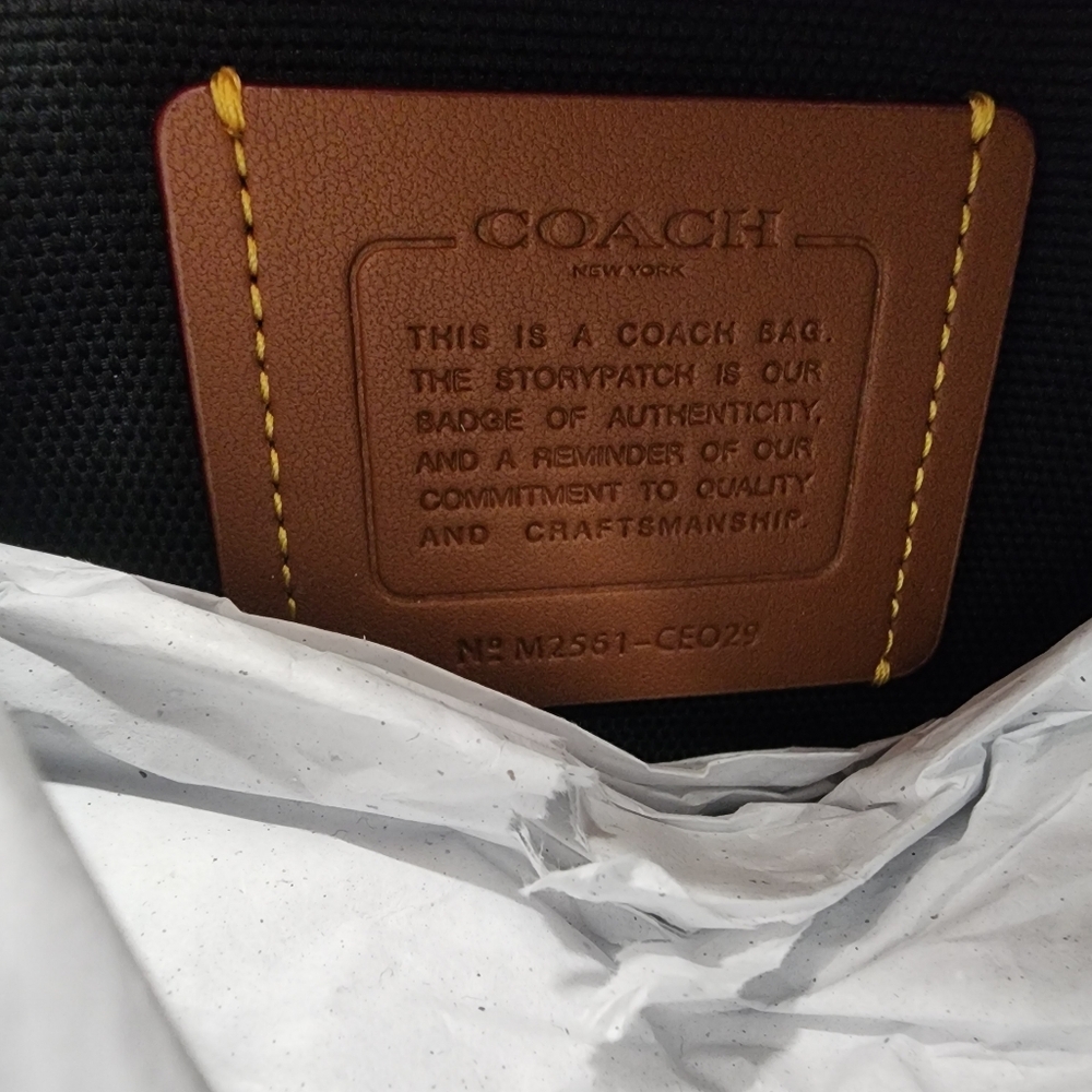 Coach Compass 25 Bag in Black Loved Leather NWT - Picture 11 of 14